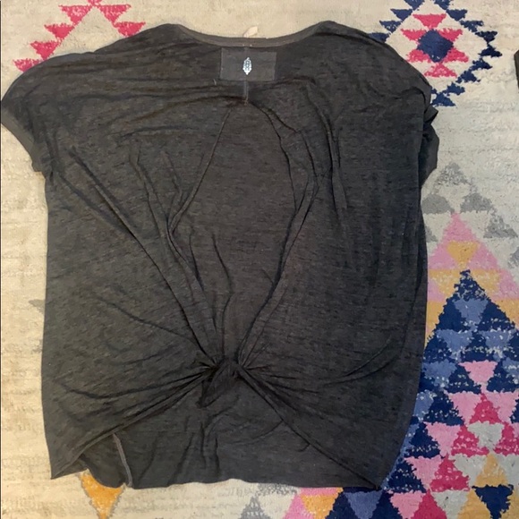 FREE PEOPLE Dark Gray Open-Back Tunic - Picture 6 of 6